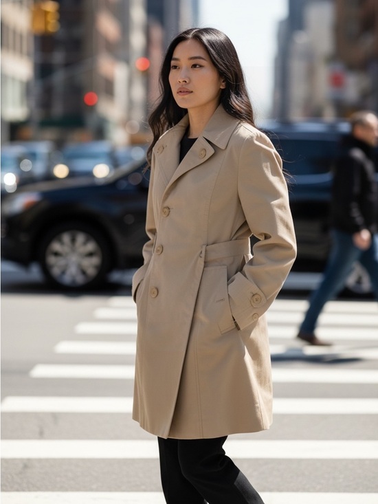 London Fog Jackets & Blazers - London Fog Women's Long Beige Trench Coated